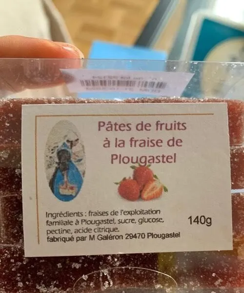 Pâtes de fruits à la fraise de Plougastel