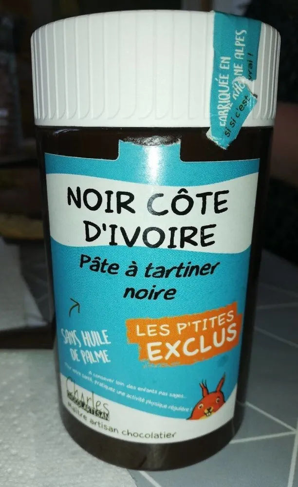 Noir côté d'Ivoire pâte à tartiner