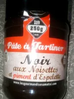 Pâte à tartiner noir aux noisettes et piment d'Espelette