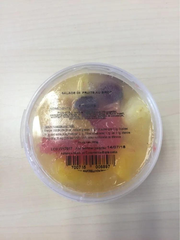salade de fruits au sirop