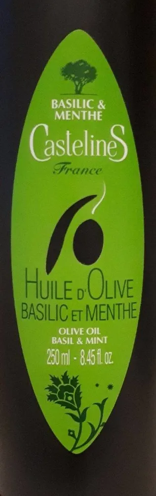 Huile d'olive basilic et menthe