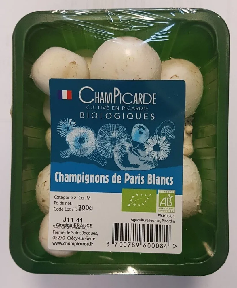 Champignons de Paris Blancs biologiques