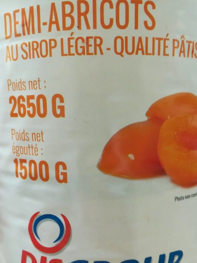 Demi abricot sirop