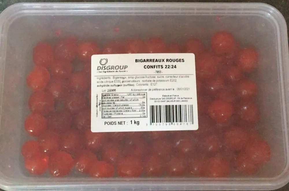 Bigarreaux rouges confits