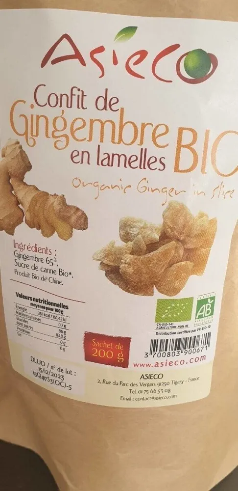 Confit de Gingembre en lamelles