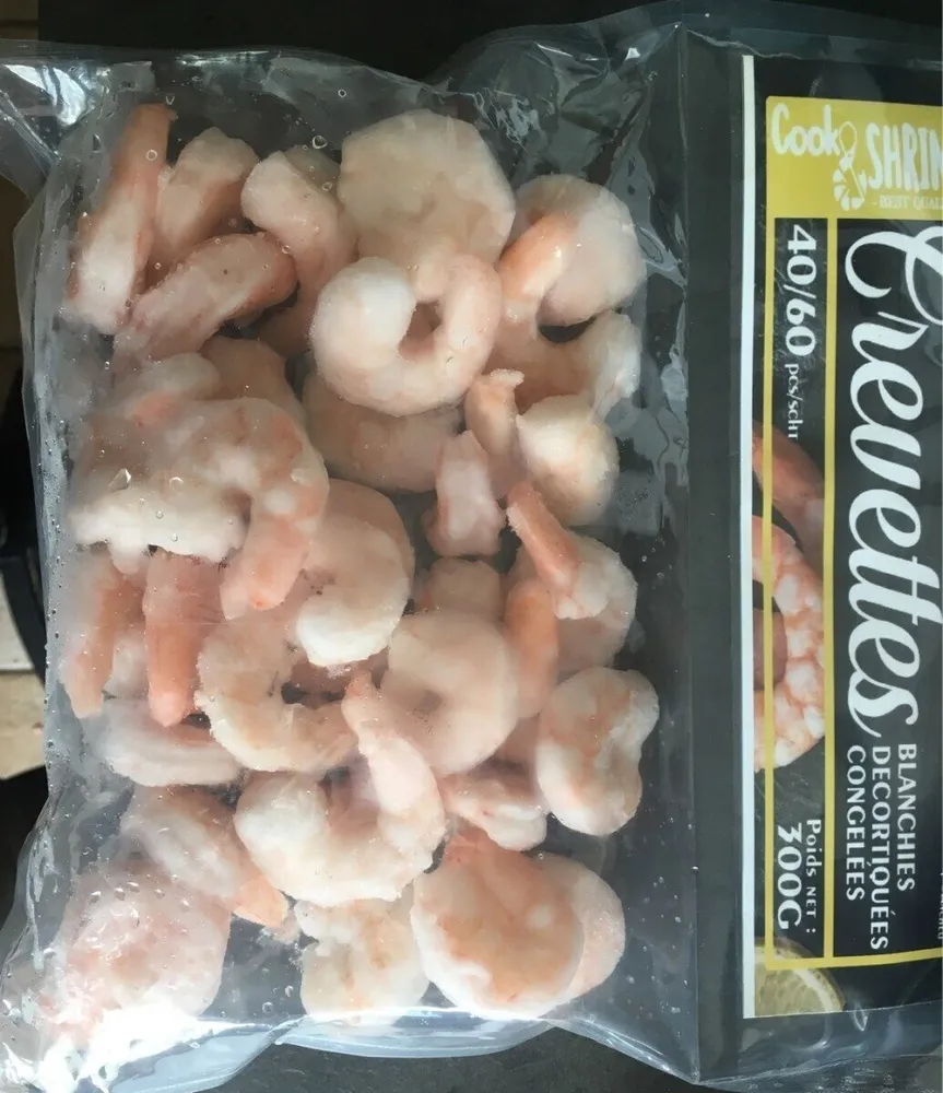 Crevettes blanches decortiquees 40/60