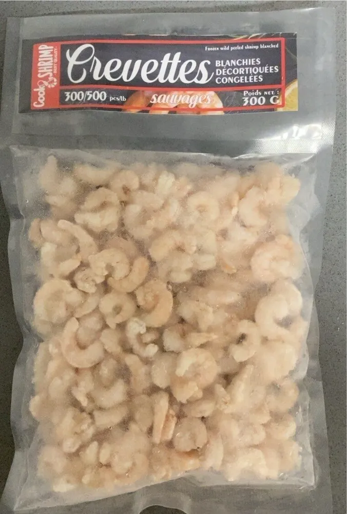 Crevettes blanchies décortiquées congelés