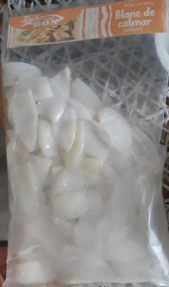 Blanc de calmar nettoyé congelé