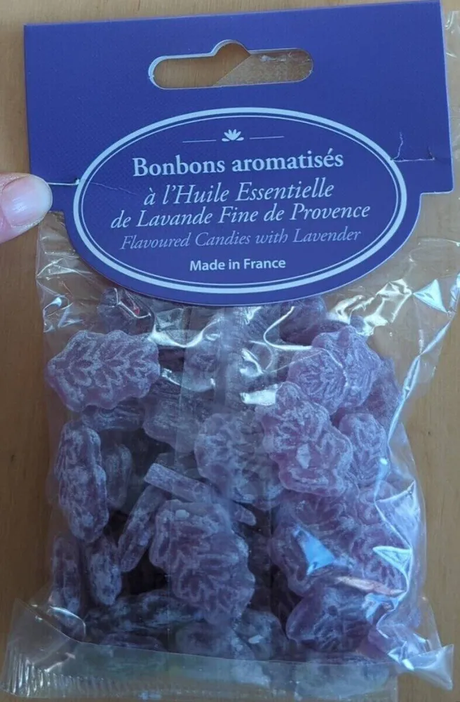 Bonbon aromatisés à l'huile essentielle de lavande