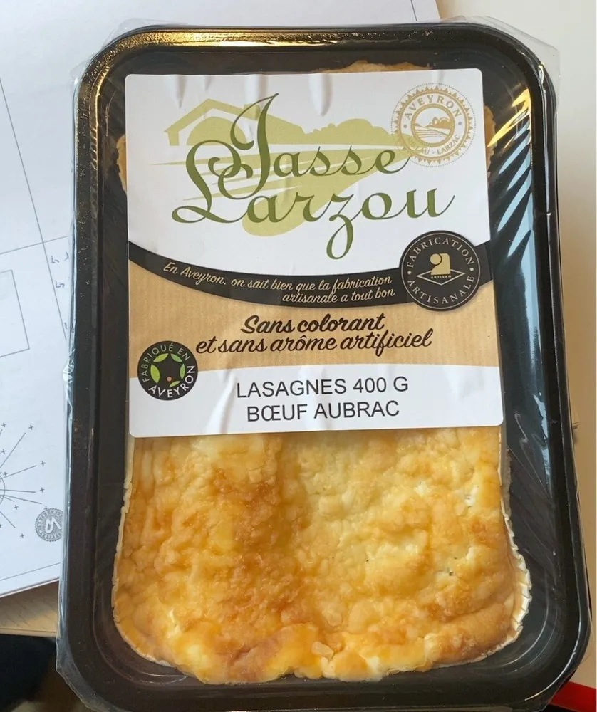 Lasagnes boeuf aubrac 400g