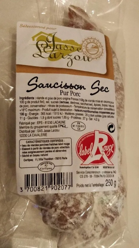 Saucisson LR 250Gr Jasse Larzou