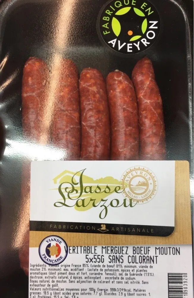 Veritable merguez boeuf mouton