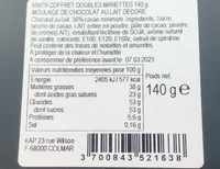 Coffret doubles manettes 140g moukage de chocolat au lait