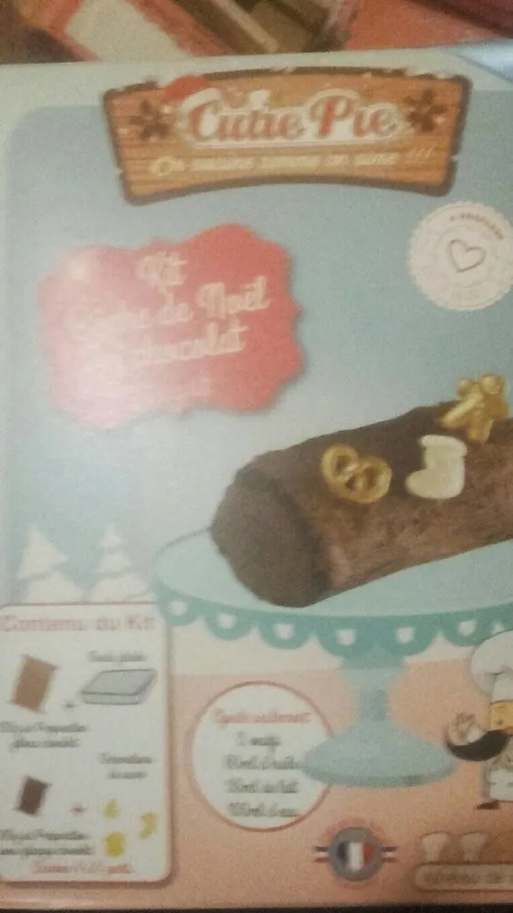 Lit bûche de noël  au chocolat