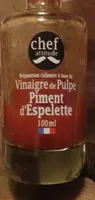 Vinaigre de pulpe piment d'Espelette