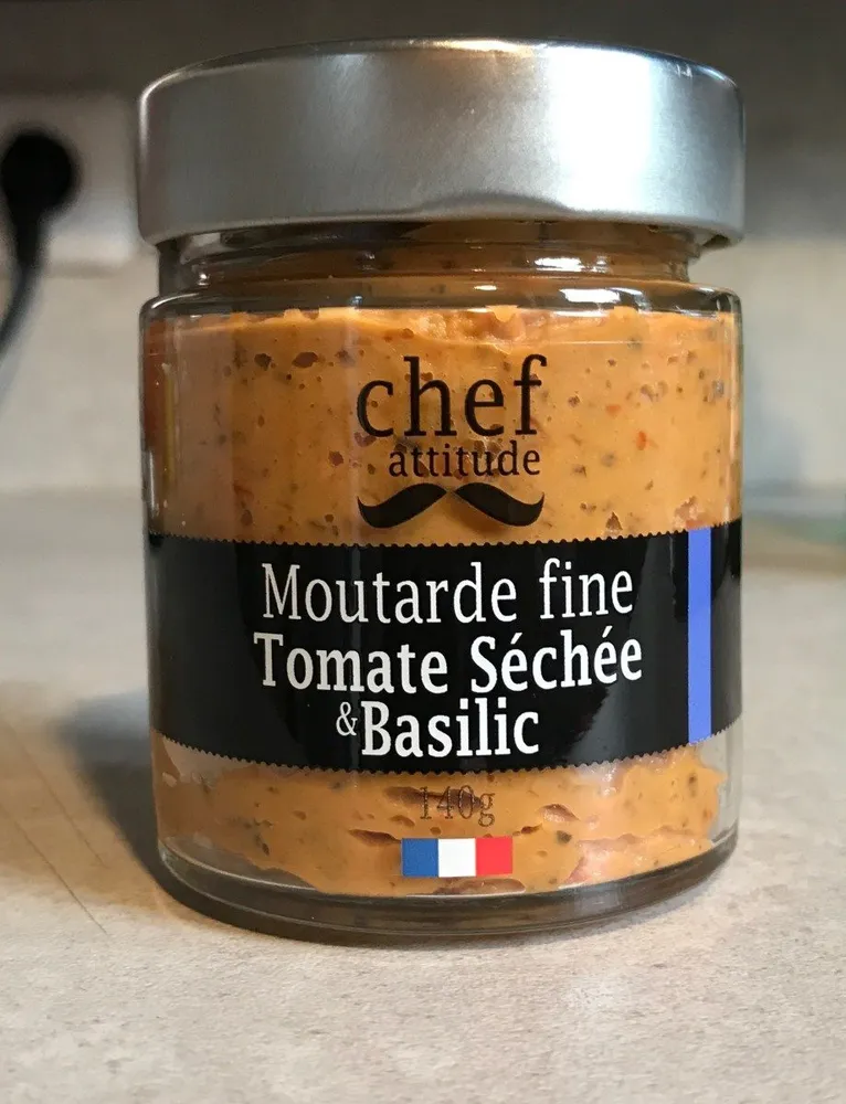 Moutarde fine tomate sechée et basilic