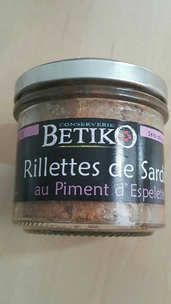 Rillettes de sardines au piment d'Espelette
