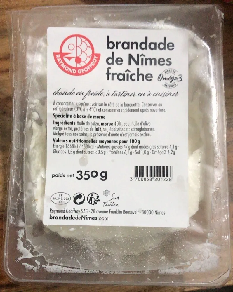 Brandade de Nimes fraîche