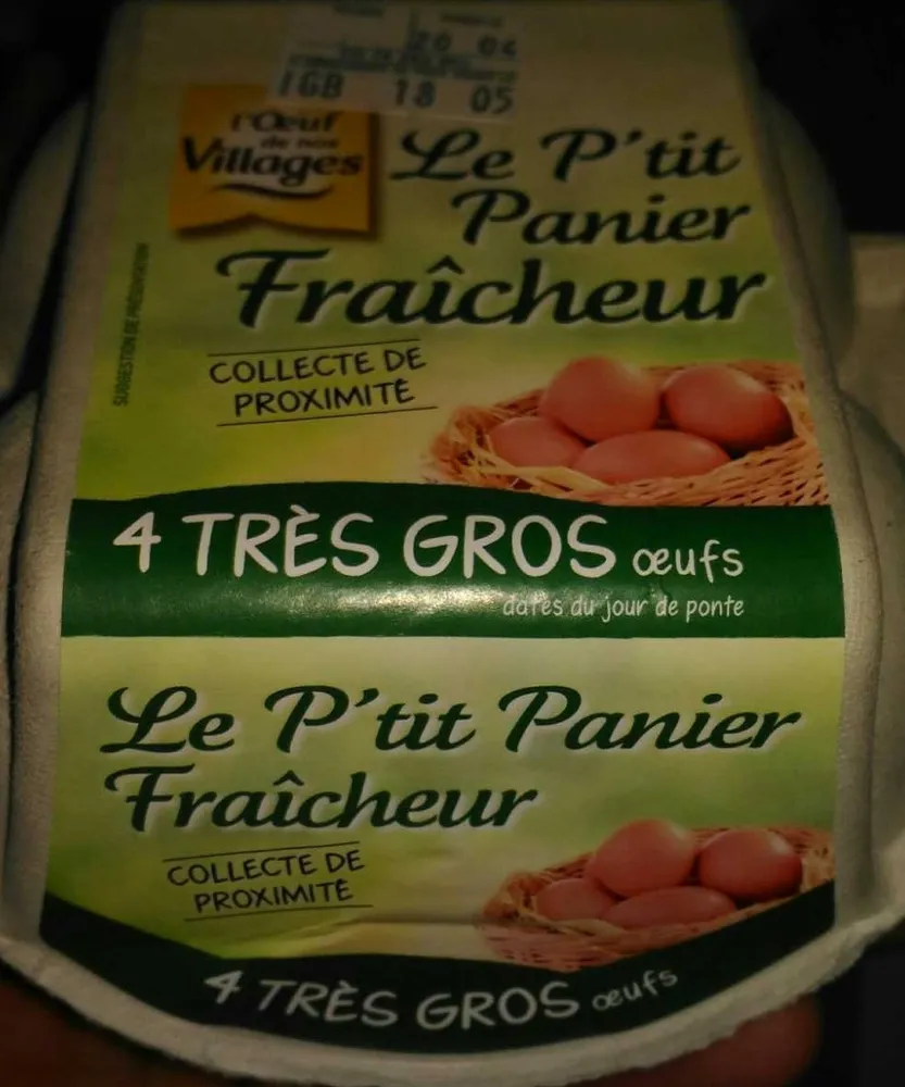 Le P'tit Panier Fraîcheur - 4 très gros oeufs