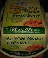 Le P'tit Panier Fraîcheur - 4 très gros oeufs