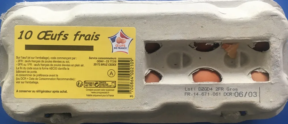 10 oeufs frais