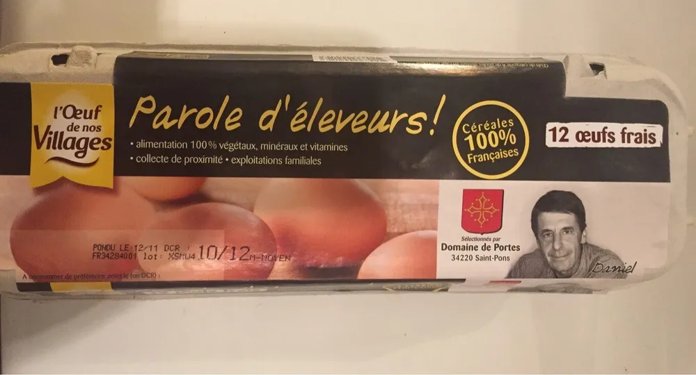 12 oeufs frais Domaine de Portes 34220 Saint Pons - PAROLES D’ÉLEVEURS