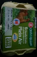 6 Oeufs plein air cal. Gros