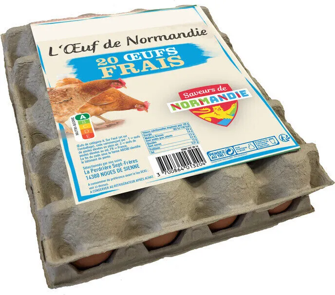 L'OEuf de Normandie 20 oeufs FRAIS