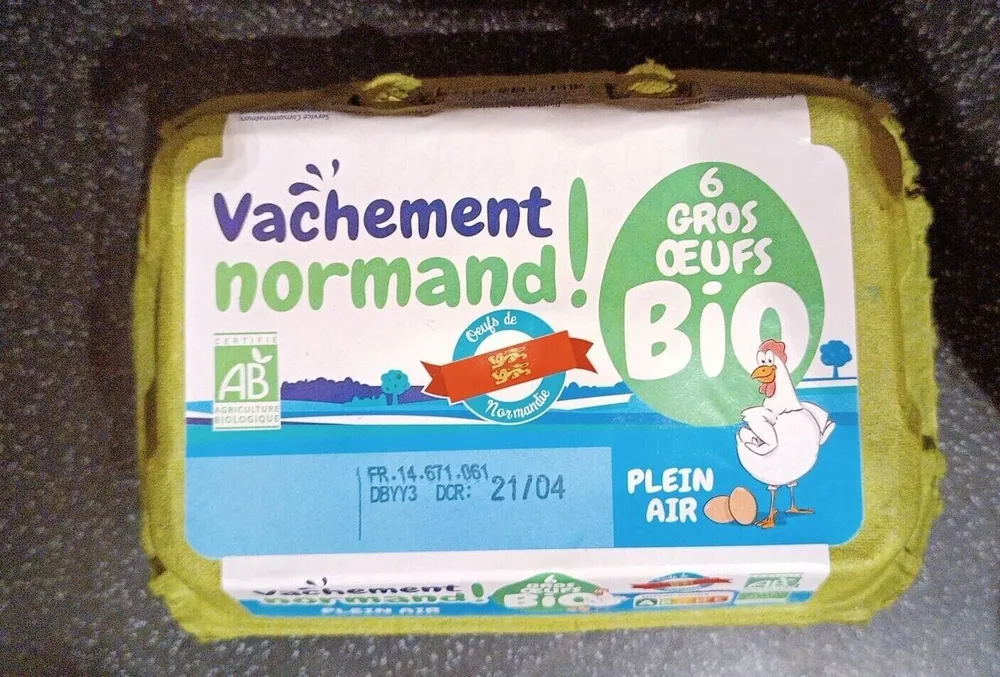 Gros œufs bio plein air normand