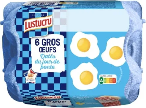 6 gros œufs dates du jour de ponte