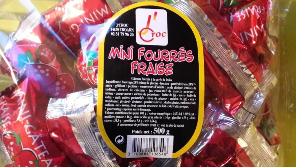 Mini fourrés fraise