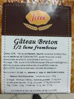 Gateau breton 1/2 lune framboise
