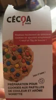 Preparation pour cookies aux pastilles de couleures