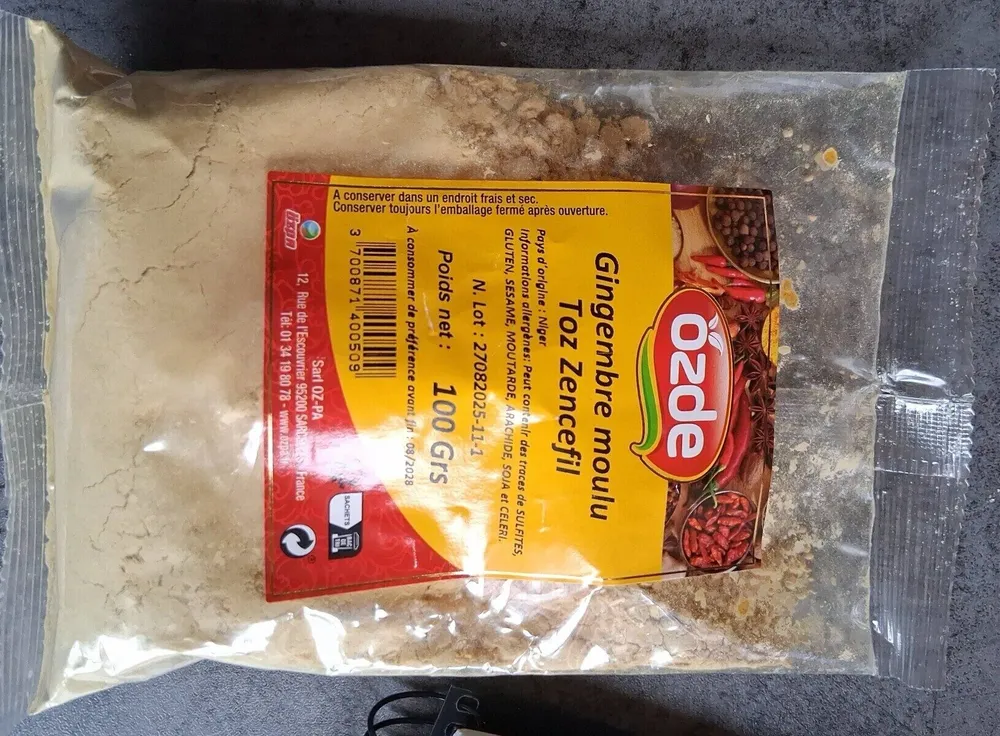 Gingembre moulu Toz Zencefil