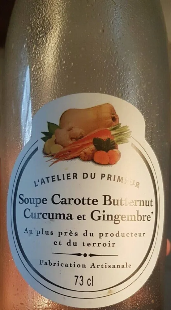 Soupe carotte butternut curcuma et gingembre