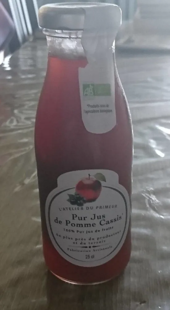 Pur jus de pomme cassis