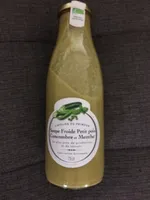 Soupe froide petit pois concombre et menthe