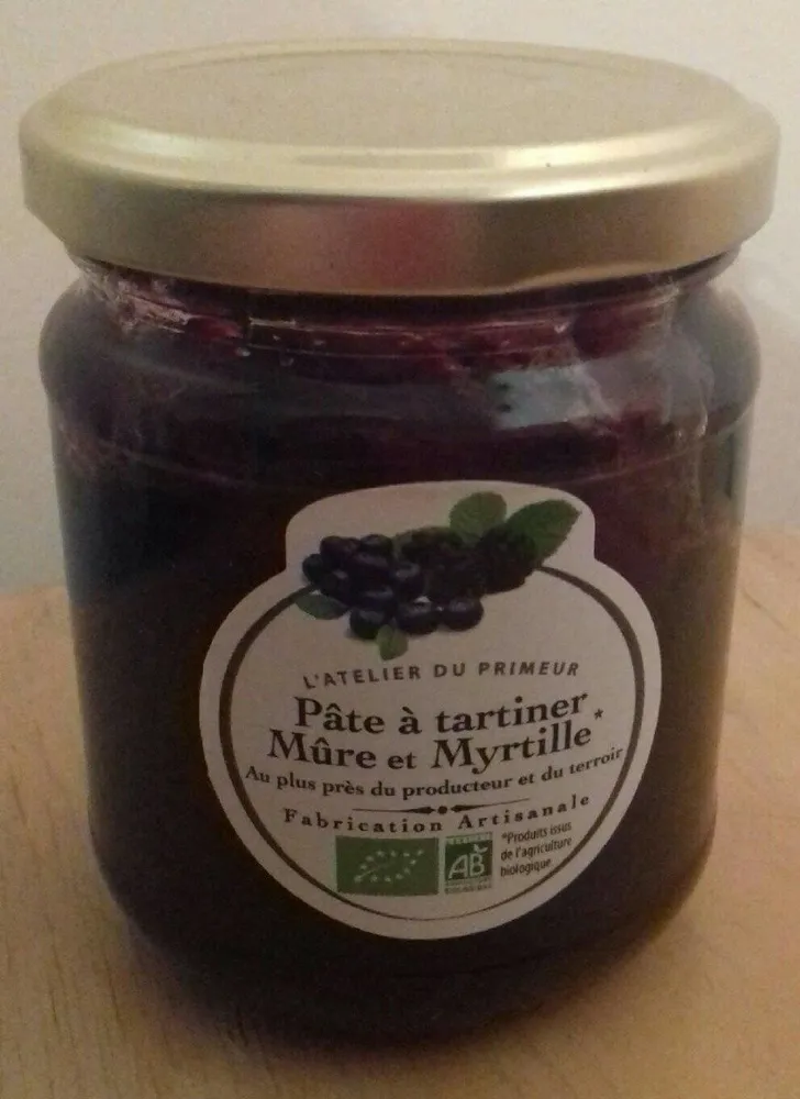 Pâte à tartiner Mûre et Myrtille