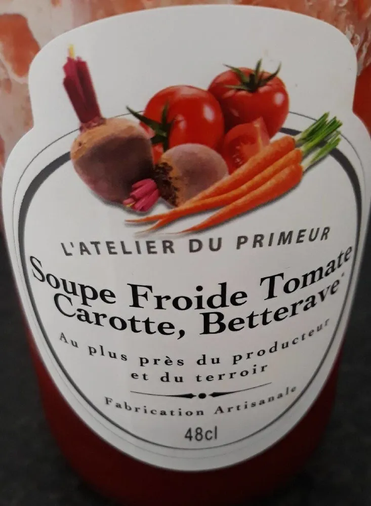 Soupe froide tomates carotte betterave