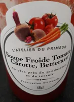 Soupe froide tomates carotte betterave