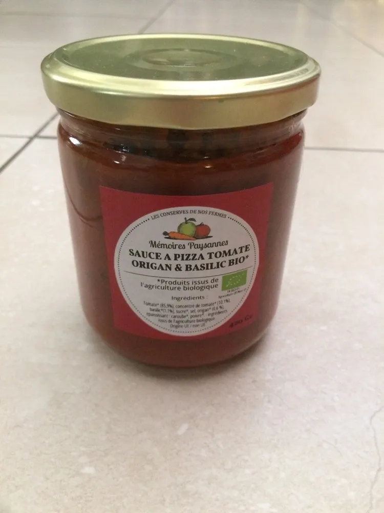 Sauce à pizza tomate, origan & basilic bio