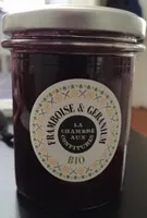 Confiture framboise et géranium bio