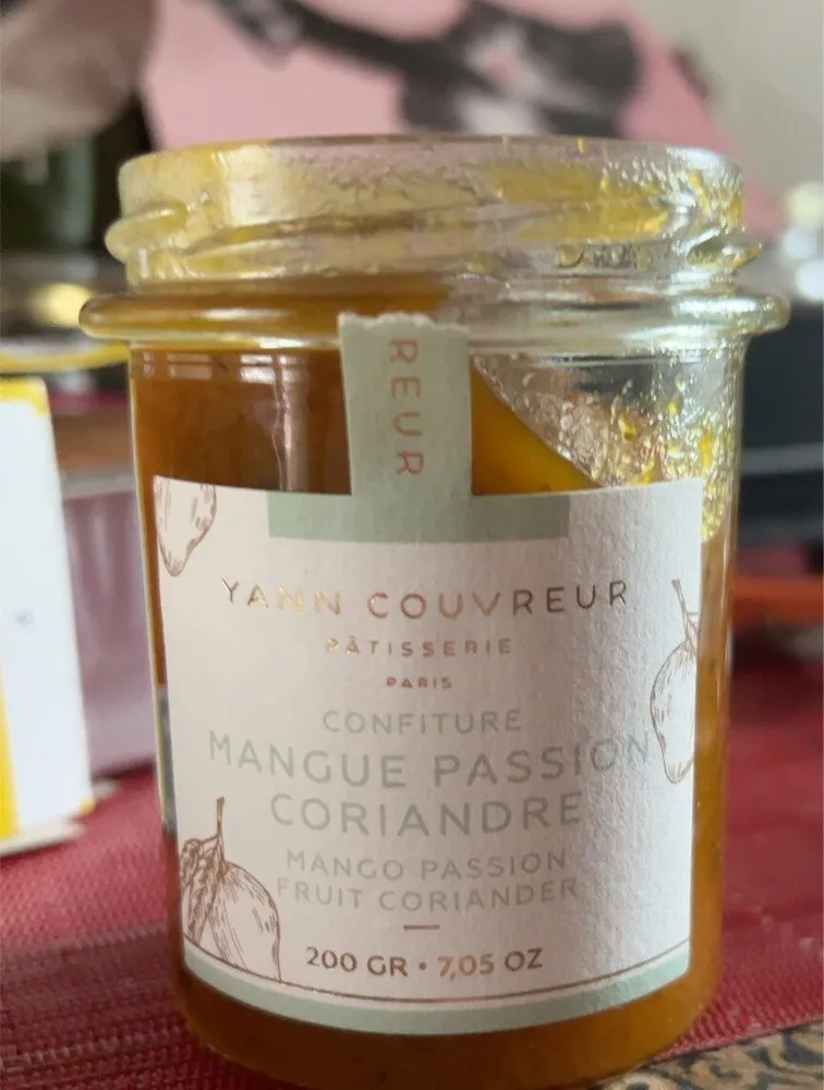 Confiture mangue passion coriandre