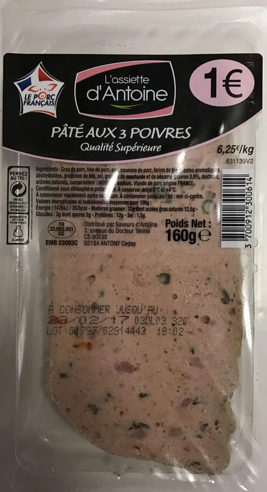 Pâté aux 3 poivres