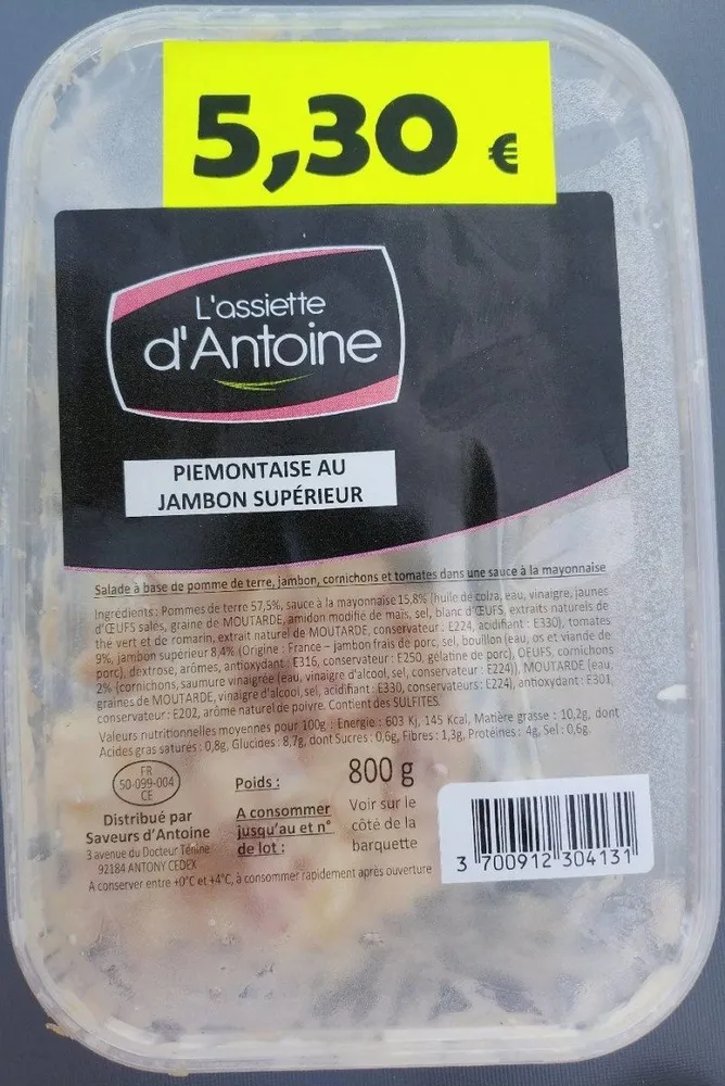 Piémontaise au jambon supérieur