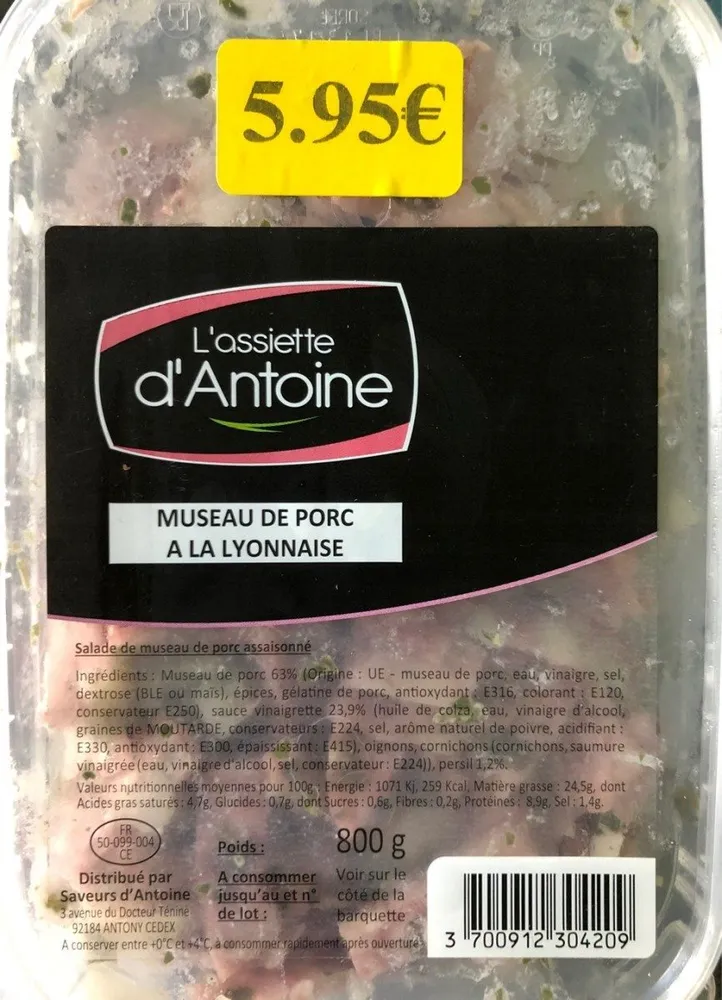 Museau de Porc a la Lyonnaise