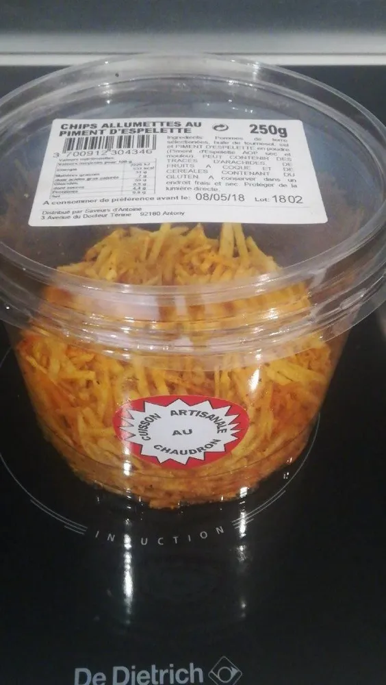 Chips allumettes au piment d'espelette