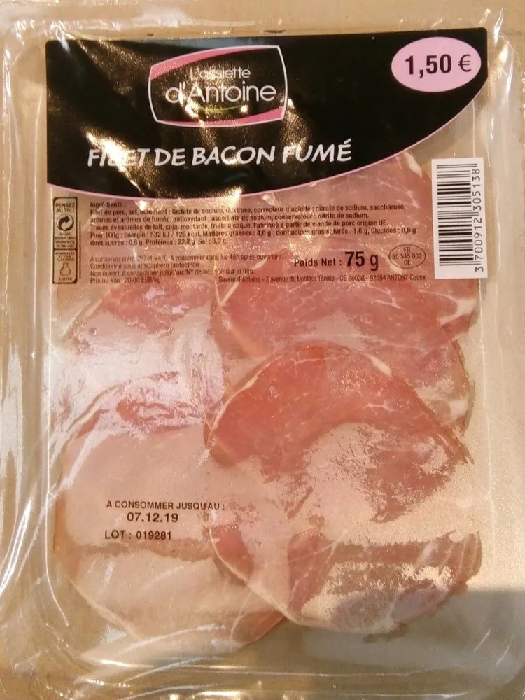 Filet bacon fumé