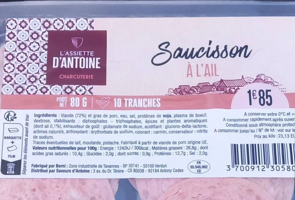 Saucisson à l'ail
