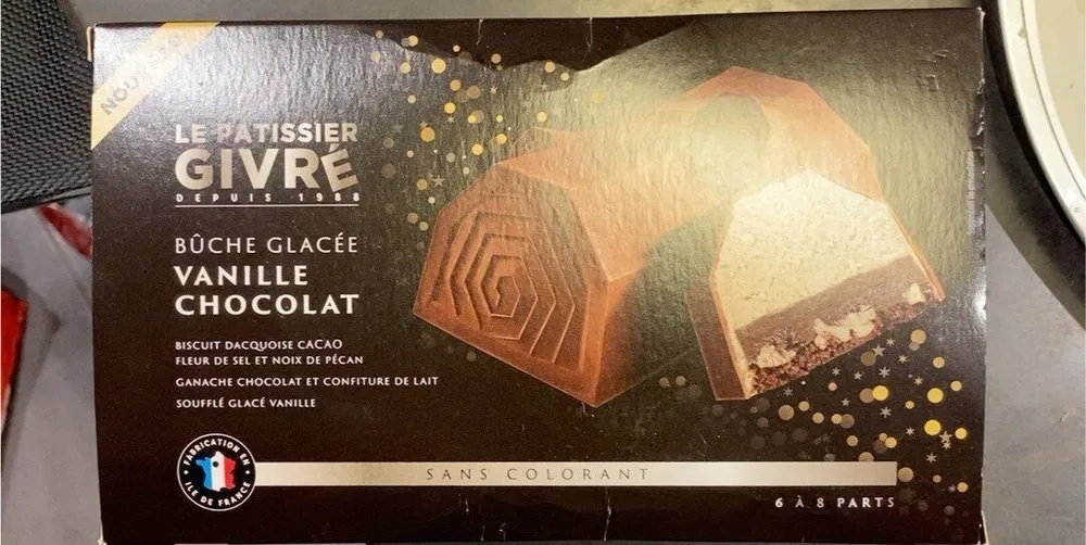 Buche glacee vanille chocolat